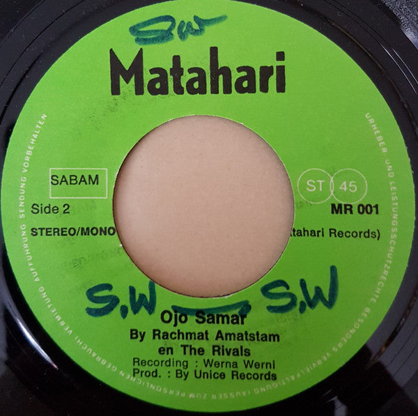 Rachmat Amatstam* En The Rivals (5) : Oh Suriname (7")