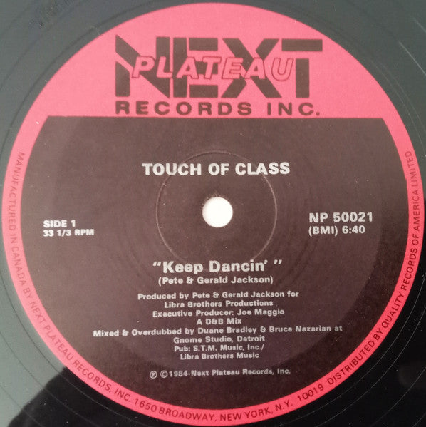 Touch Of Class : Keep Dancin' (12")
