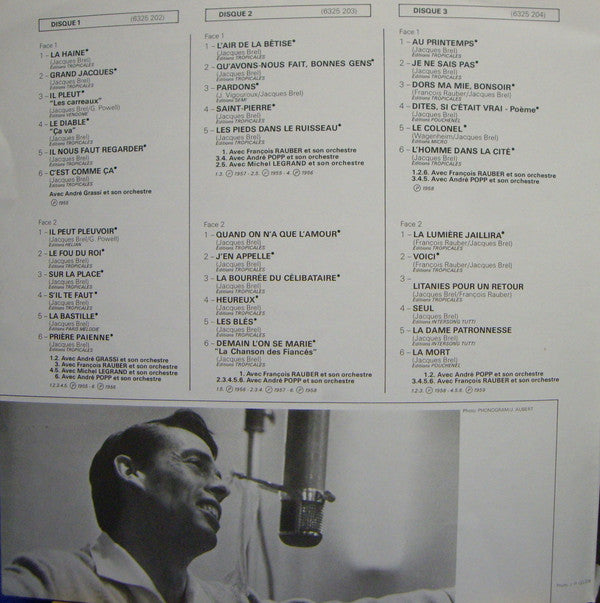 Jacques Brel : Intégrale Des Chansons De 1954 à 1962 (5xLP + Box, Comp, RE)