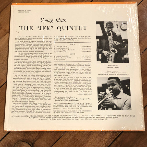 The "J.F.K." Quintet* : Young Ideas (LP, Album, No )