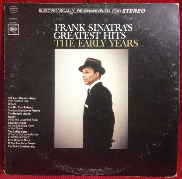 Frank Sinatra : Frank Sinatra's Greatest Hits The Early Years (LP, Comp, RE, Pit)