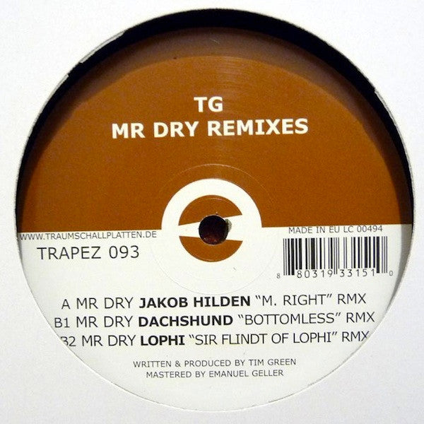 Tim Green (4) : Mr Dry Remixes (12")