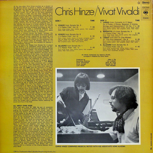 Chris Hinze : Vivat Vivaldi! (LP, Album)