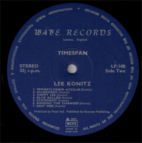 Lee Konitz : Timespan (LP)