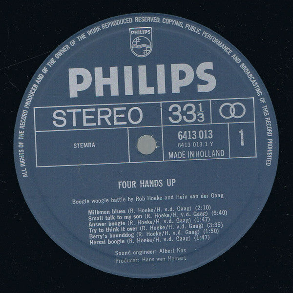 Rob Hoeke And Hein van der Gaag : Four Hands Up (LP, Album)