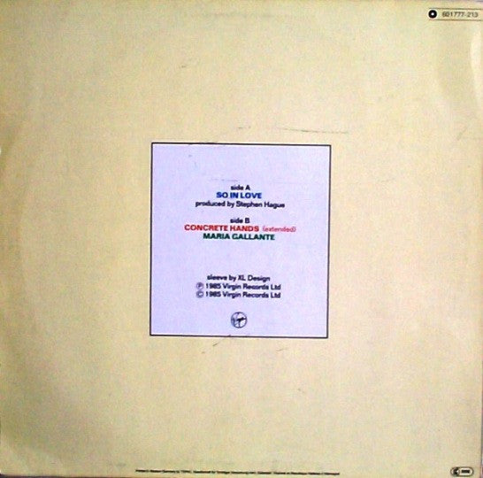Orchestral Manœuvres In The Dark* : So In Love (12", Ext)