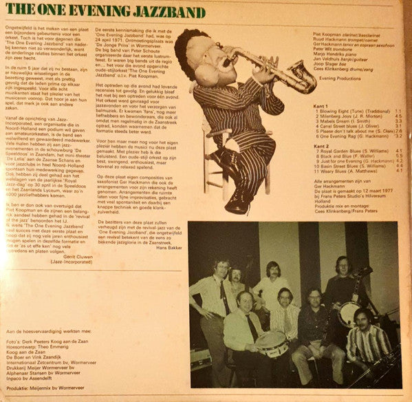 The One Evening Jazzband O.L.V. Piet Koopman : The One Evening Jazzband (LP, Album)