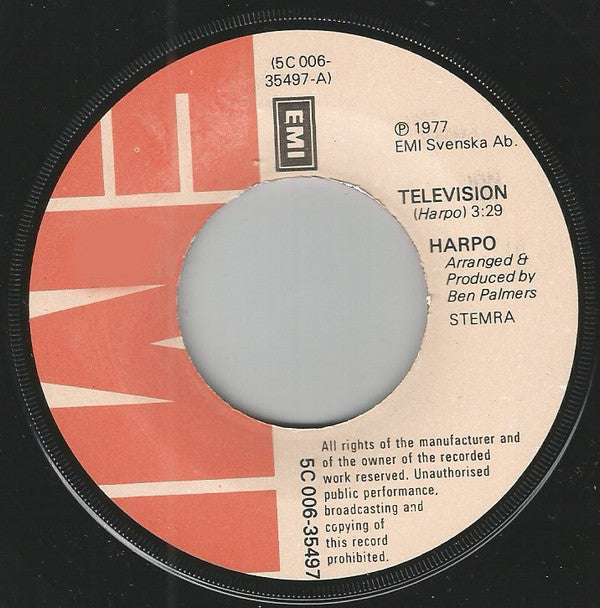 Harpo : Television (7", Single)