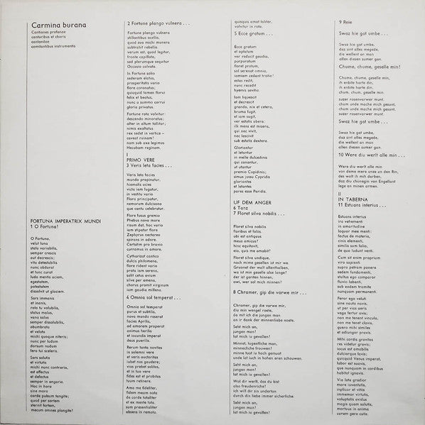 Orff*, Popp*, Noble*, Wolansky*, Unger*, New Philharmonia Chorus And Orchestra*, Rafael Frühbeck De Burgos : Carmina Burana (LP)