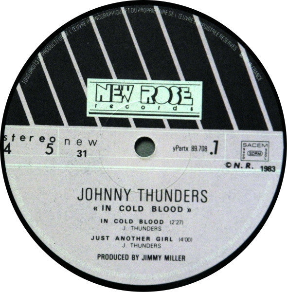 Johnny Thunders : In Cold Blood (12", MiniAlbum)