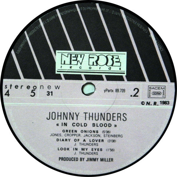 Johnny Thunders : In Cold Blood (12", MiniAlbum)