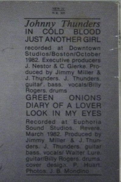 Johnny Thunders : In Cold Blood (12", MiniAlbum)