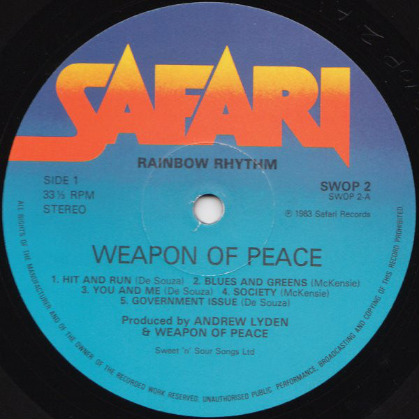Weapon Of Peace : Rainbow Rhythm (LP, Album)