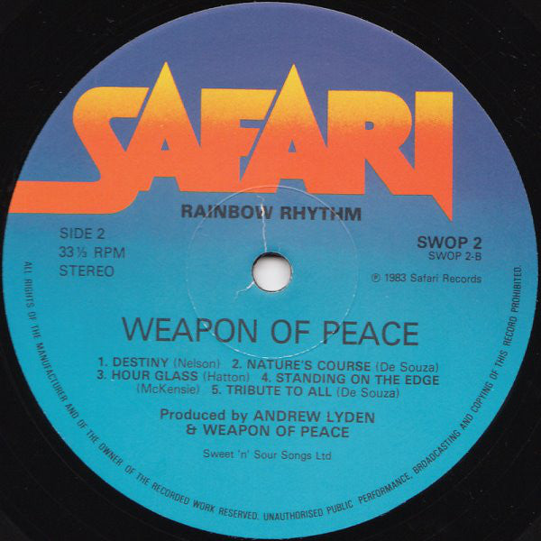Weapon Of Peace : Rainbow Rhythm (LP, Album)