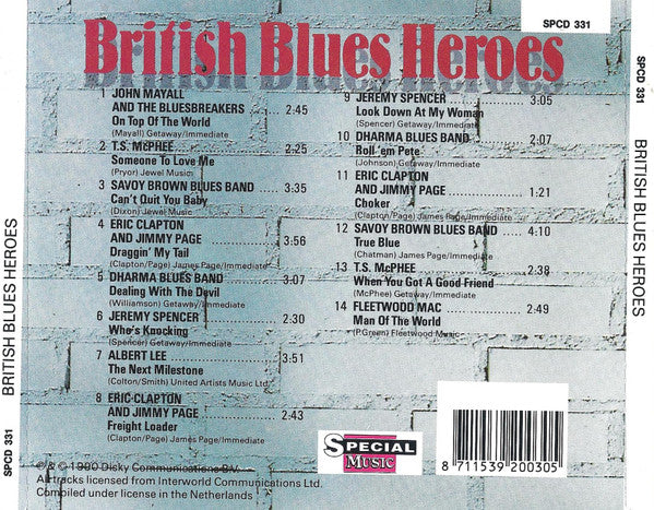 Eric Clapton And Friends ... Jimmy Page, Fleetwood Mac, John Mayall : British Blues Heroes (CD, Comp)