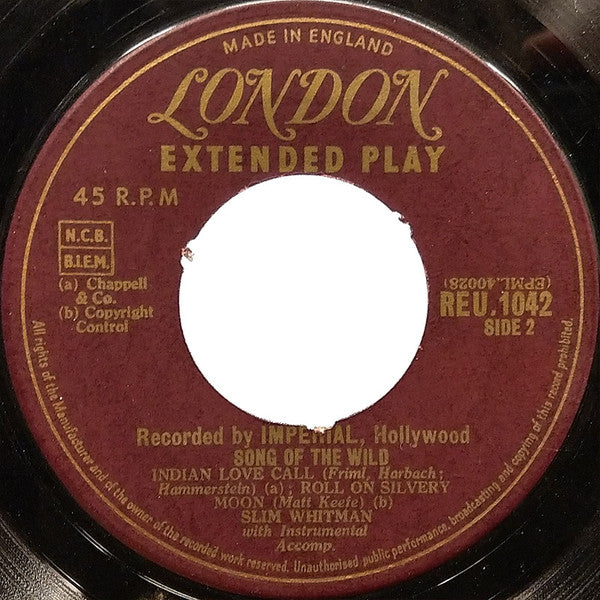Slim Whitman : Song Of The Wild (7", EP)