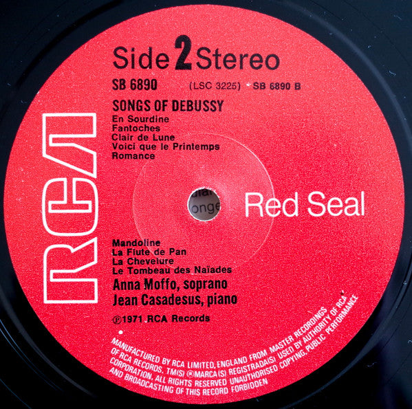 Anna Moffo, Jean Casadesus : Songs Of Debussy (LP, Album)