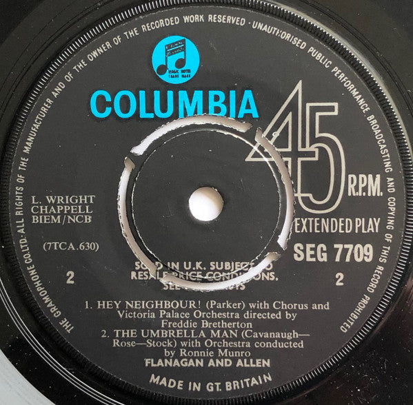 Flanagan And Allen : Together Again (7", EP, RP)