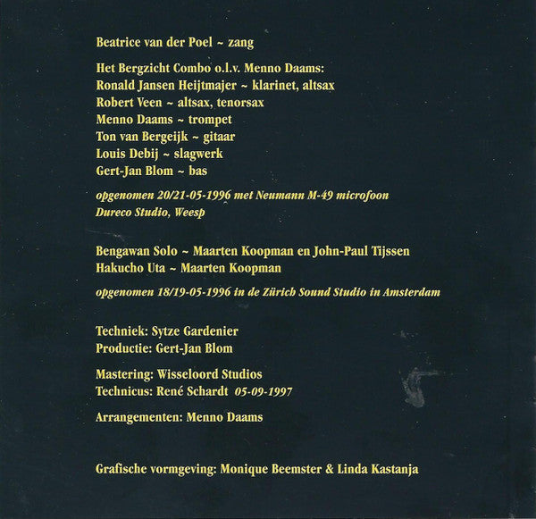 Het Bergzicht Combo o.l.v. Menno Daams : Gordel Van Smaragd (CD, Album)