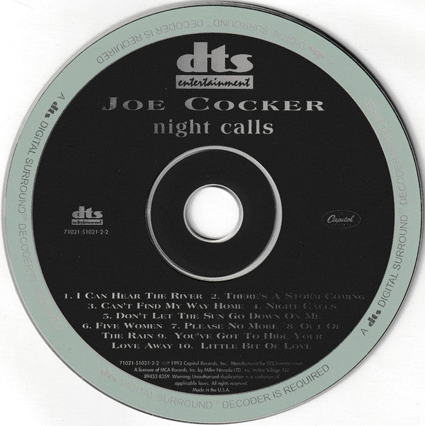 Joe Cocker : Night Calls (CD, Album, Multichannel, DTS)