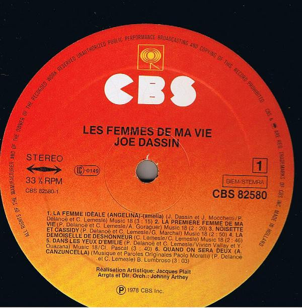 Joe Dassin : Les Femmes De Ma Vie (LP, Album, Gat)