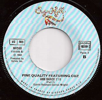 Fine Quality Featuring  Cuz (11) : Ahh Dance (Part I & II) (7", Single)