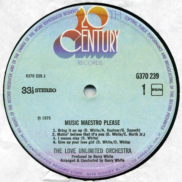 Love Unlimited Orchestra : Music Maestro Please (LP, Album)