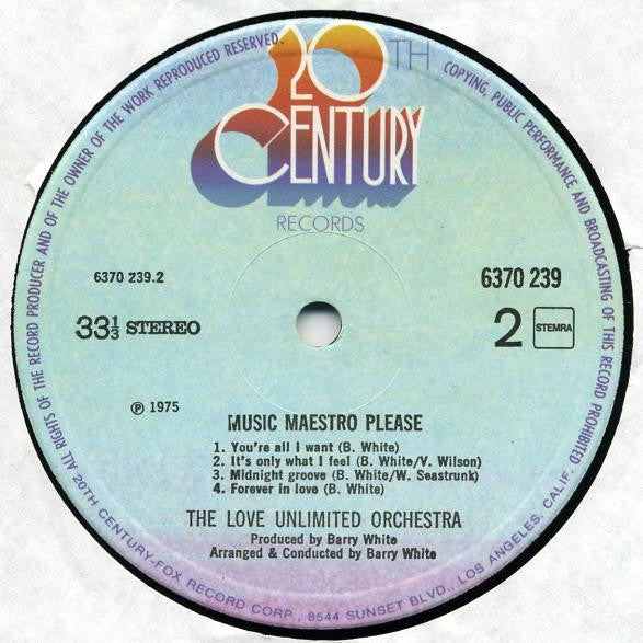 Love Unlimited Orchestra : Music Maestro Please (LP, Album)