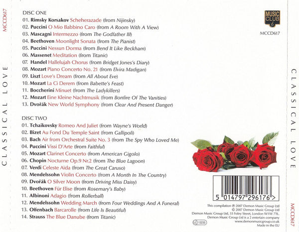 Various : Classical Love (Love Themes From Classic Films) (2xCD, Comp)