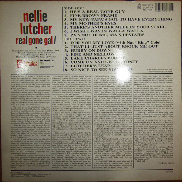Nellie Lutcher : Real Gone Gal! (LP, Album, Comp, Mono)
