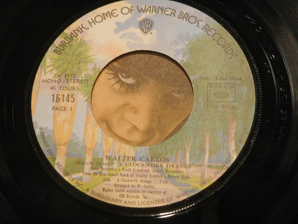 Walter Carlos : Thème De Orange Mécanique / Marche De Orange Mécanique (7", Single, Mono)