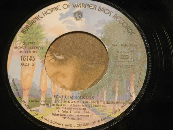 Walter Carlos : Thème De Orange Mécanique / Marche De Orange Mécanique (7", Single, Mono)
