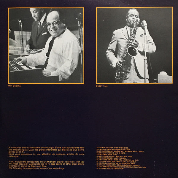 Milt Buckner, Buddy Tate, Arnett Cobb : Special Midnight Slows (2xLP, Comp, RP, Gat)