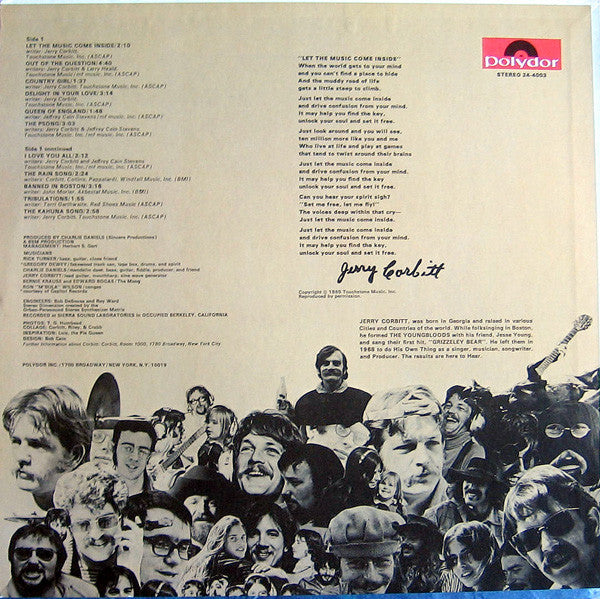 Jerry Corbitt : Corbitt (LP, Album, San)