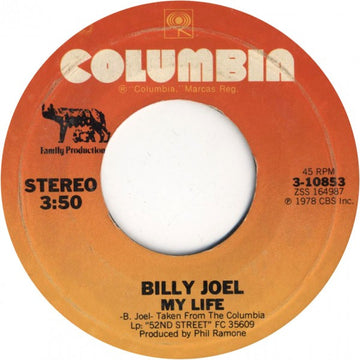 Billy Joel : My Life (7", Single, Pit)