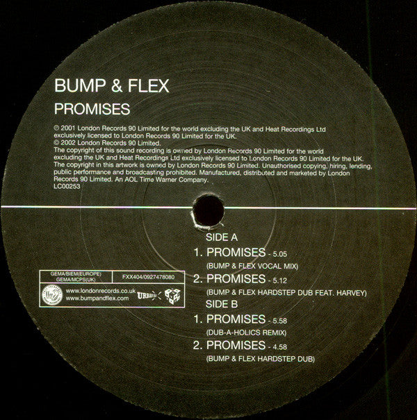 Bump & Flex : Promises (2x12", Maxi)