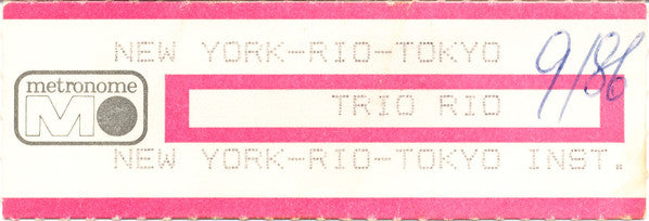 Trio Rio : New York - Rio - Tokyo (7", Single)