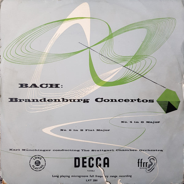 Bach* - Karl Münchinger Conducting The Stuttgart Chamber Orchestra* : Brandenburg Concertos No. 4 In G Major / No. 6 In B Flat Major (LP, Album, Mono, Ora)
