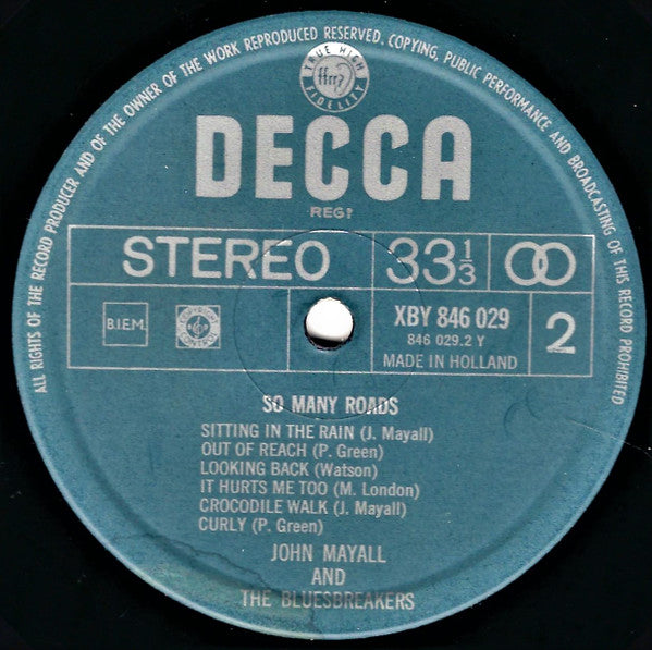 John Mayall & The Bluesbreakers : So Many Roads (LP, Comp, Fli)