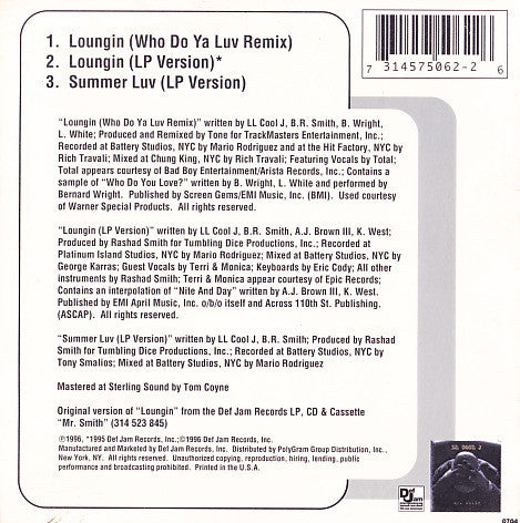 LL Cool J : Loungin (CD, Single)