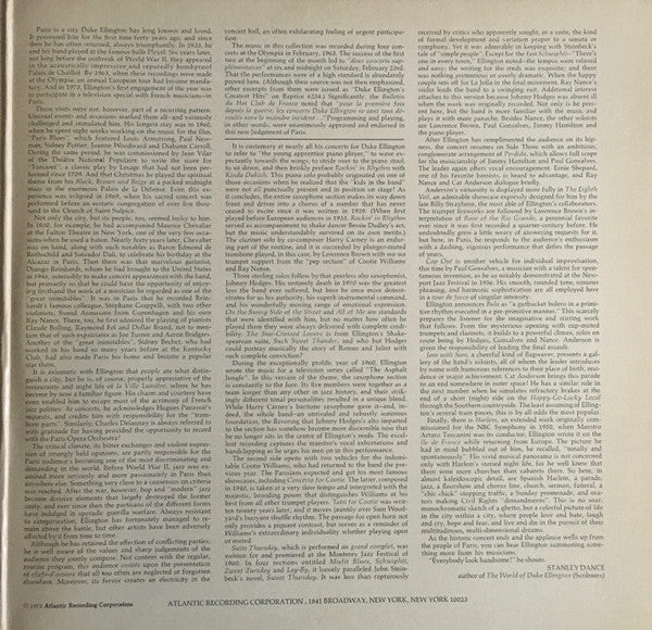 Duke Ellington : The Great Paris Concert (2xLP, Album)