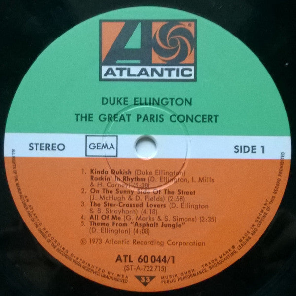 Duke Ellington : The Great Paris Concert (2xLP, Album)