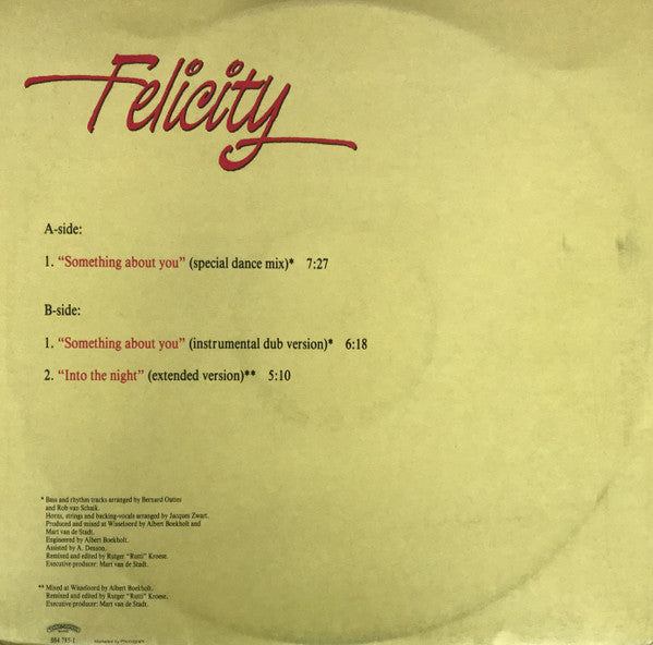 Felicity : Something About You (12", EP)