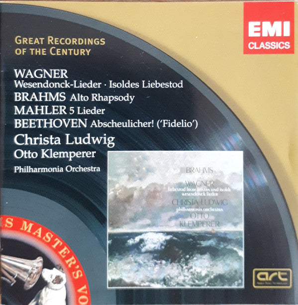 Richard Wagner, Johannes Brahms, Gustav Mahler, Ludwig van Beethoven : Great Recordings Of The Century (CD, Comp, RM)