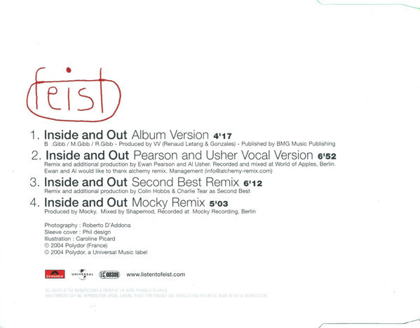 Feist : Inside And Out (CD, Single)