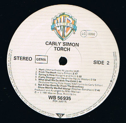 Carly Simon : Torch (LP, Album)