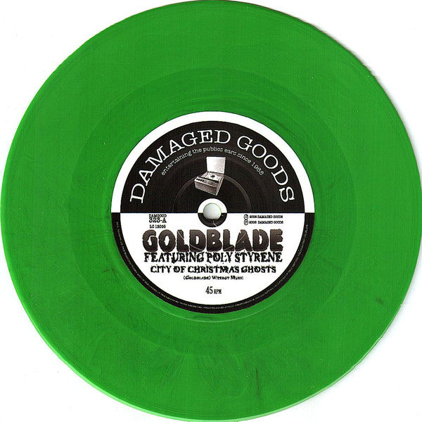 Goldblade* Featuring Poly Styrene : City Of Christmas Ghosts (7", Single, Ltd, Gre)