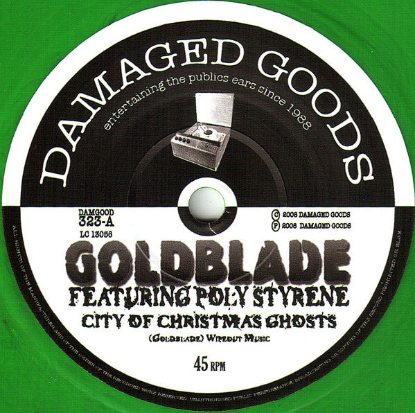Goldblade* Featuring Poly Styrene : City Of Christmas Ghosts (7", Single, Ltd, Gre)