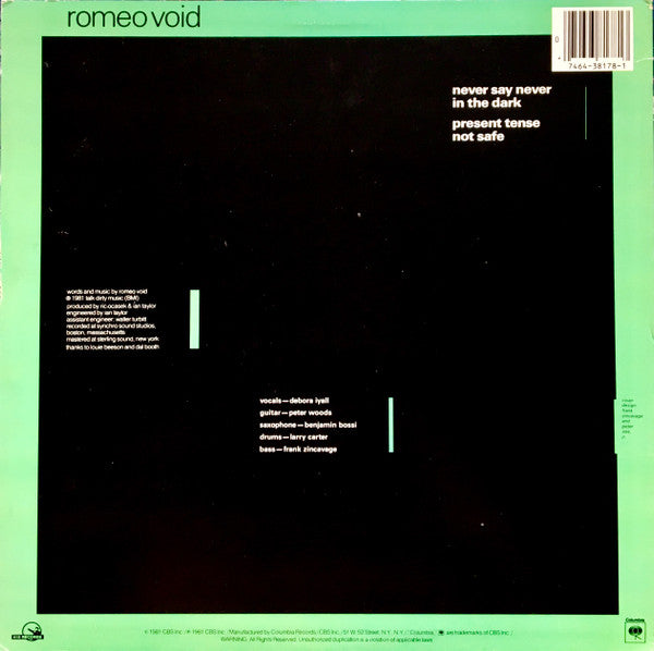 Romeo Void : Never Say Never (12")