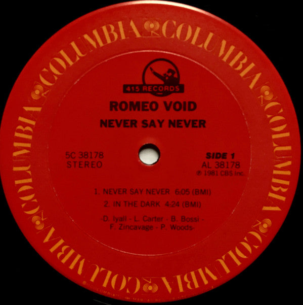 Romeo Void : Never Say Never (12")